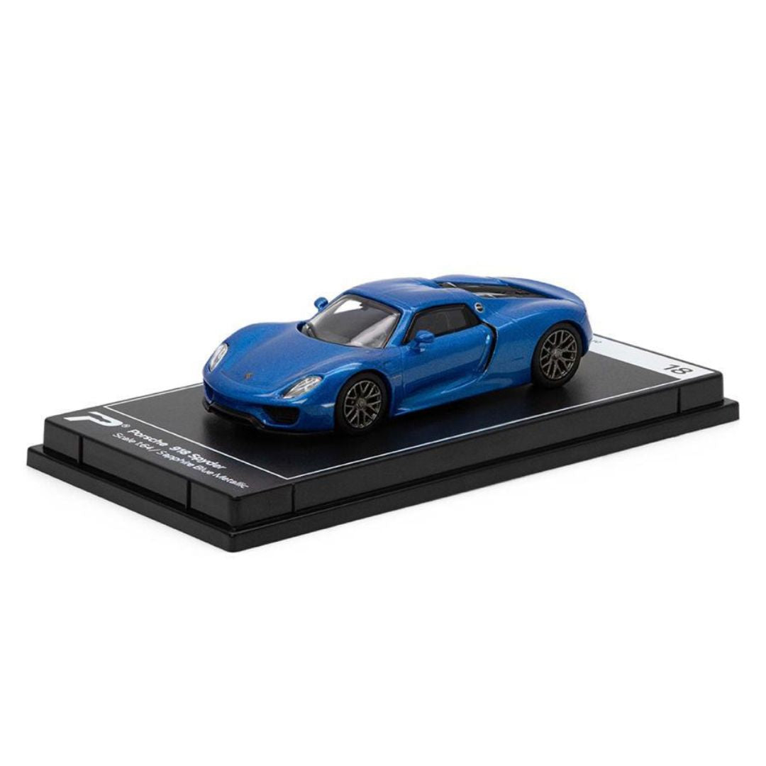Sapphire Blue Metallic Porsche 918 Spyder 1:64 Scale Die-Cast Car By Kinsmart -Kinsmart - India - www.superherotoystore.com