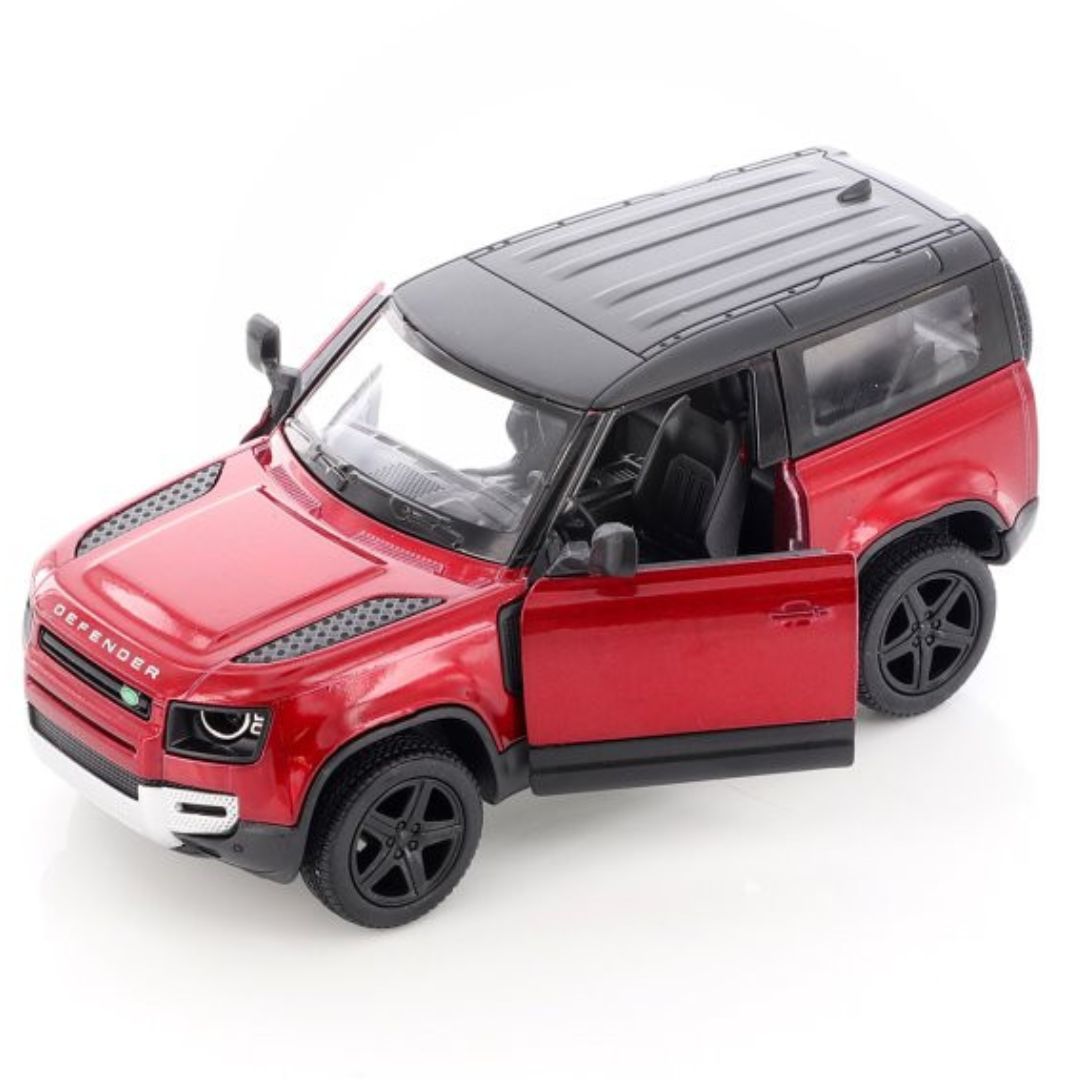 Red Land Rover Defender 90 1:36 Scale Die-Cast Car By Kinsmart -Kinsmart - India - www.superherotoystore.com
