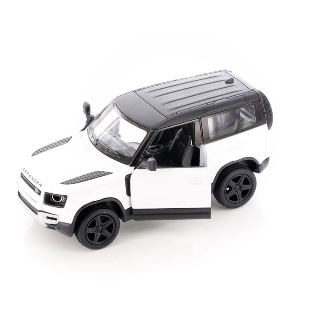 White Land Rover Defender 90 1:36 Scale Die-Cast Car By Kinsmart -Kinsmart - India - www.superherotoystore.com