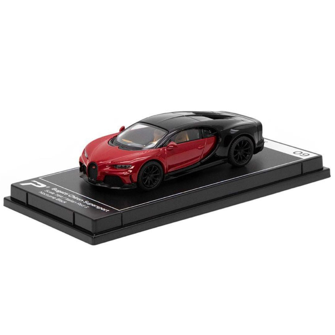 Italian Red & Nocturne Black Bugatti Chiron Supersport 1:64 Scale Die-Cast Car By Kinsmart -Kinsmart - India - www.superherotoystore.com