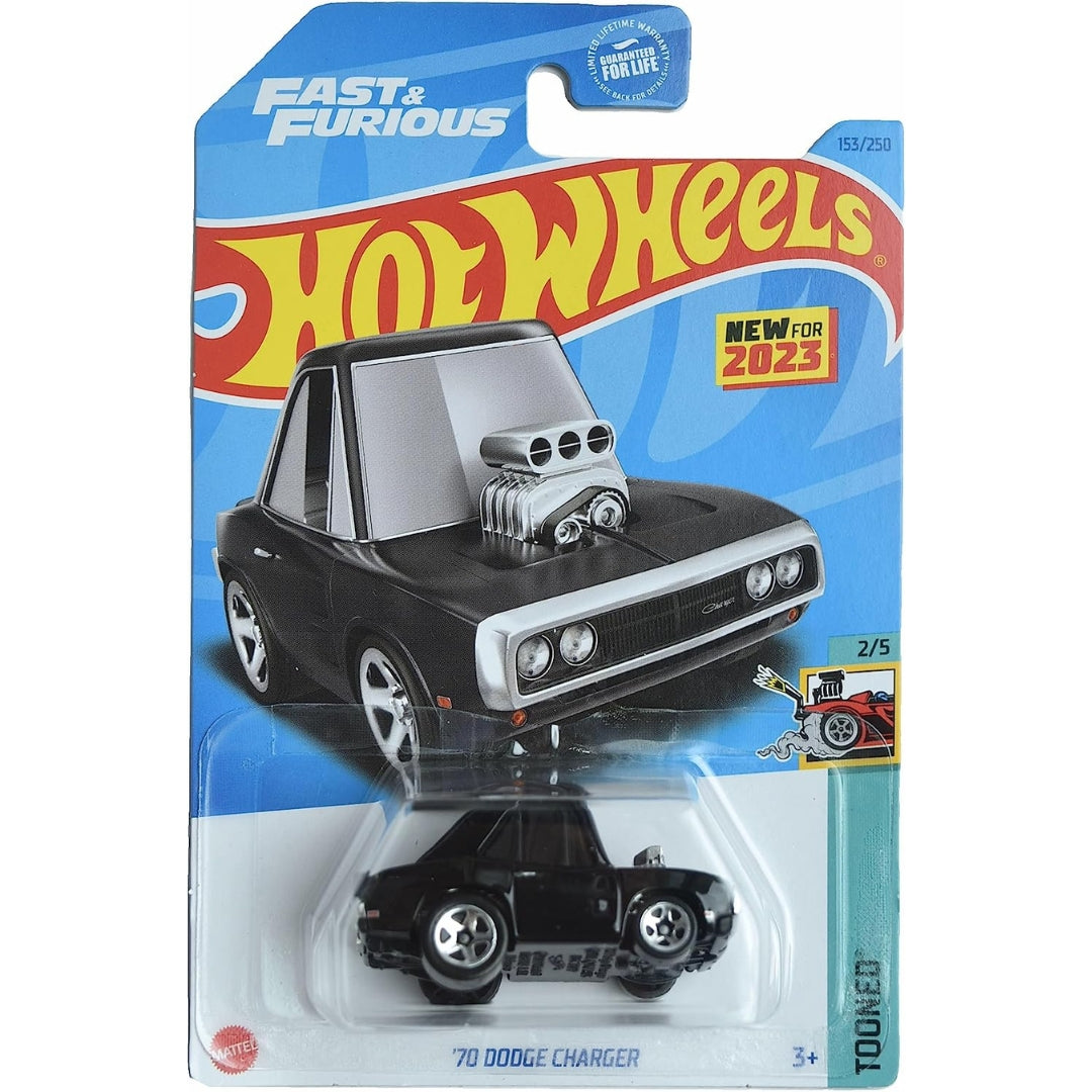 Black Tooned Fast & Furious 70 Dodge Charger (153/250) Die-Cast Car By Hot Wheels -Hot Wheels - India - www.superherotoystore.com