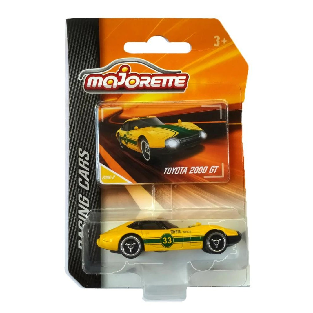 Racing Cars Yellow Toyota 2000 GT 1:64 Scale Die-Cast Car by Majorette -Majorette - India - www.superherotoystore.com