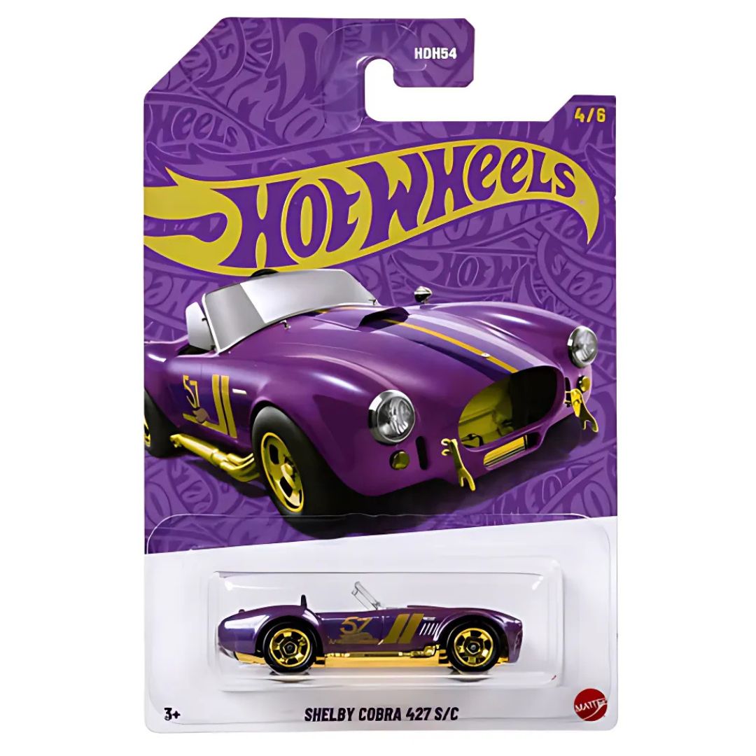 Pearl &amp; Chrome Assortment Shelby Cobra 427 S/C 1:64 Scale Die-Cast Car by Hot Wheels