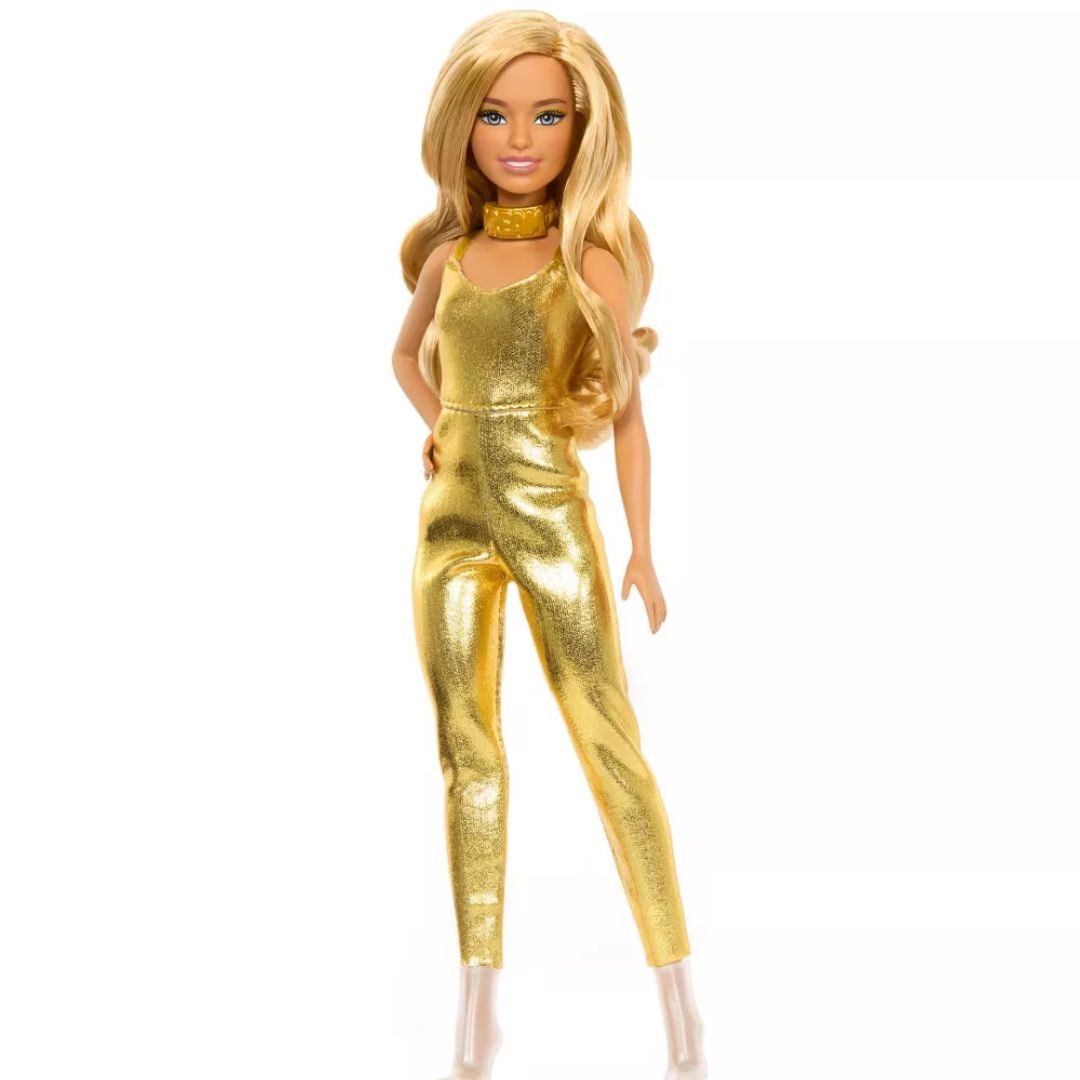 Barbie Fashionistas Doll Petite Golden Jumpsuit 65th Anniversary Barbie by Mattel -Mattel - India - www.superherotoystore.com