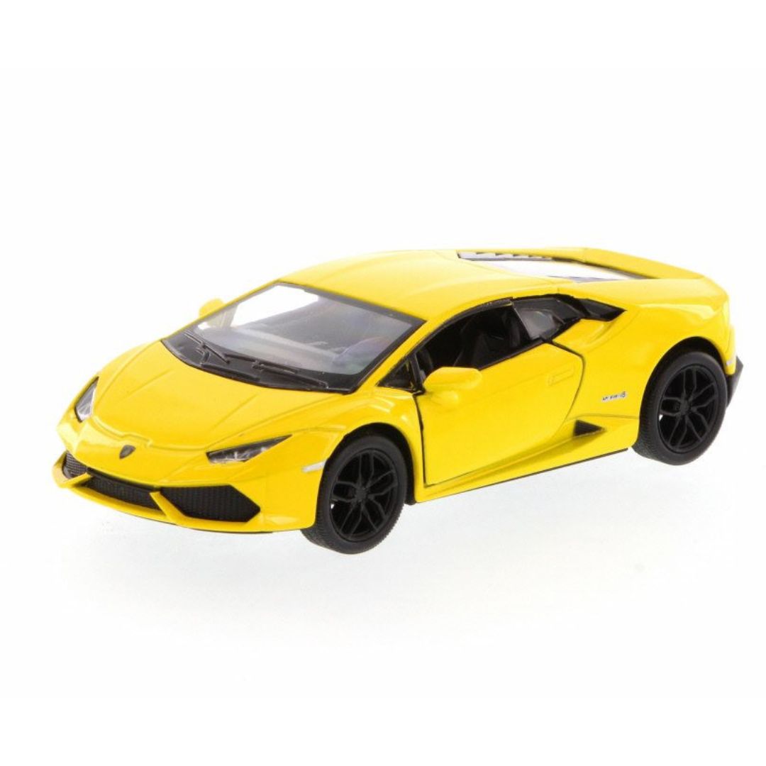 Yellow Lamborghini Huracan LP 610-4 1:36 Scale Die-Cast Car By Kinsmart -Kinsmart - India - www.superherotoystore.com