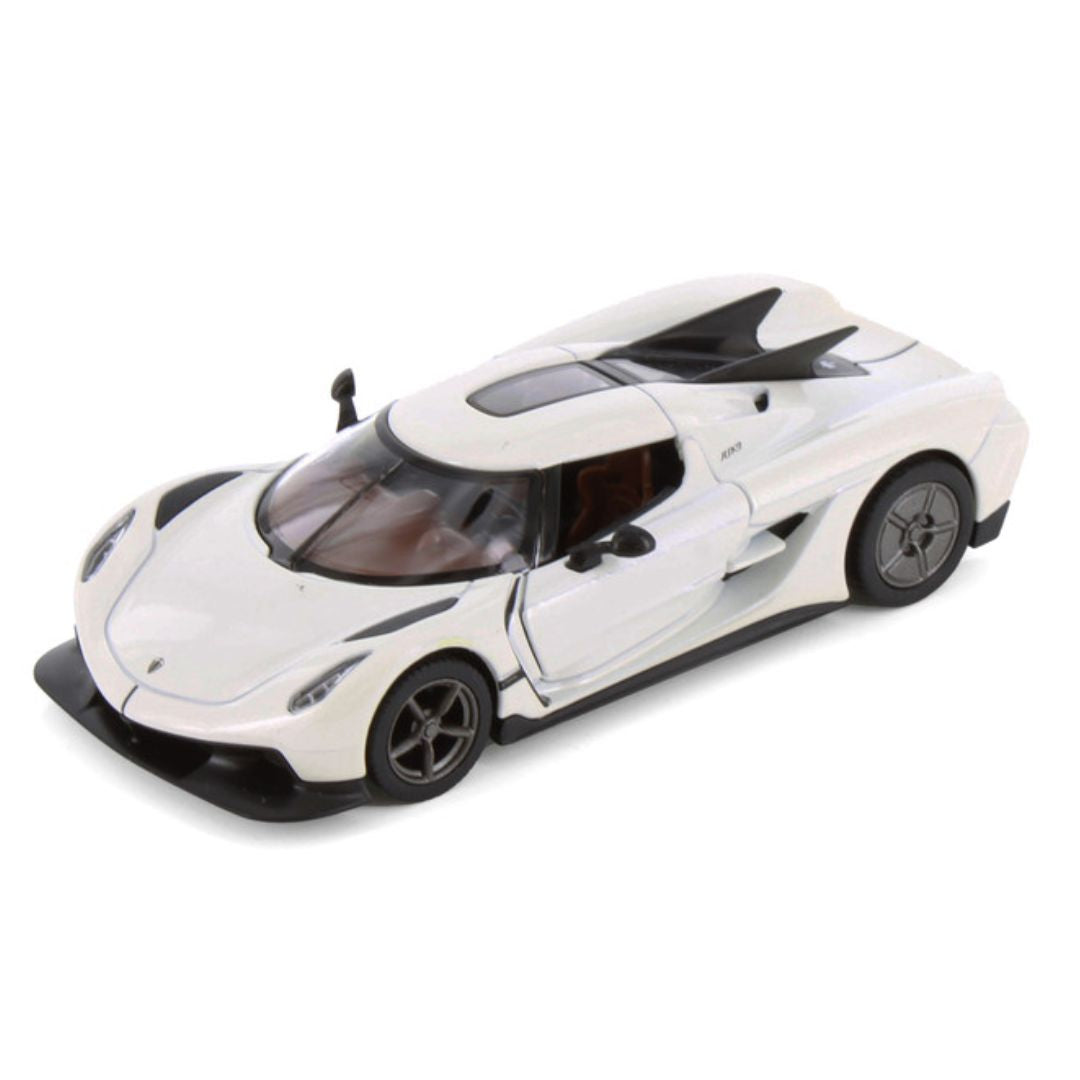 White Koenigsegg Jesko Absolut 1:36 Scale Die-Cast Car By Kinsmart -Kinsmart - India - www.superherotoystore.com
