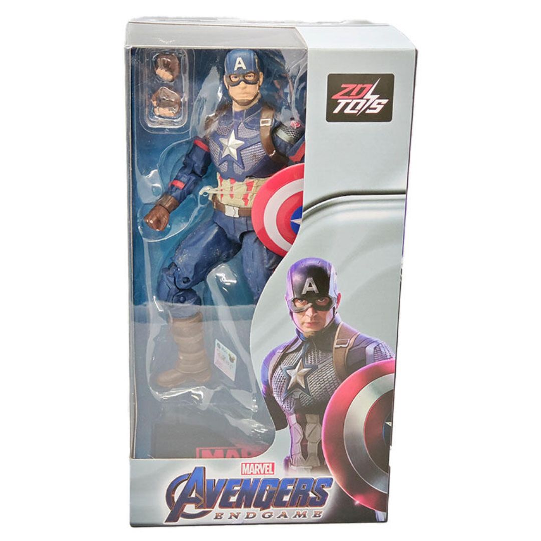 Captain America With Holder- Series S Action Figure By Zd Toys -ZD Toys - India - www.superherotoystore.com
