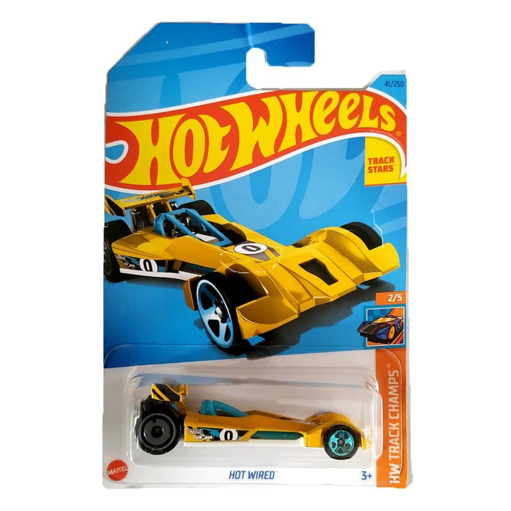 HW Track Chanps Yellow Hot Wired (41/250) 1:64 Scale Die-Cast Car by Hot Wheels -Hot Wheels - India - www.superherotoystore.com