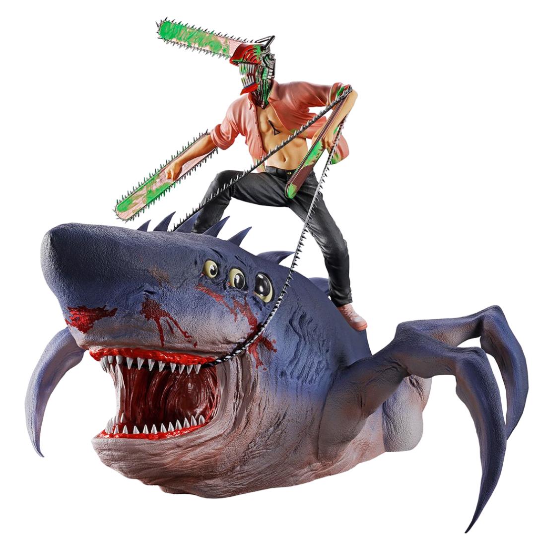 Chainsaw Man The Movie: Reze Arc Chainsaw Man And Beam Second Mega Impact Ichibansho Statue By Bandai -Bandai - India - www.superherotoystore.com