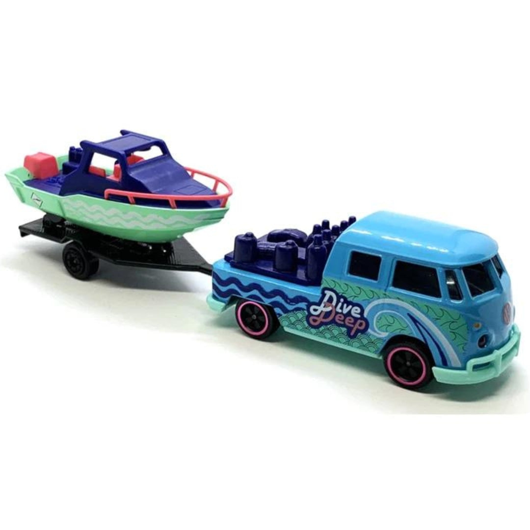 Deep Dive Volkswagen T3 With Boat 1:64 Scale Die-Cast Car by Majorette -Majorette - India - www.superherotoystore.com