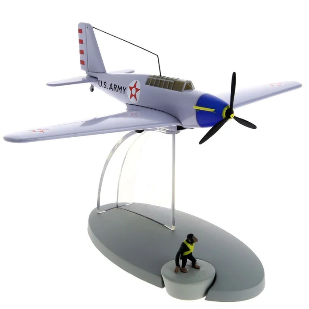 Adventures of Tintin Plane #35 - The American Fighter Plane Statue by Moulinsart -Moulinsart - India - www.superherotoystore.com