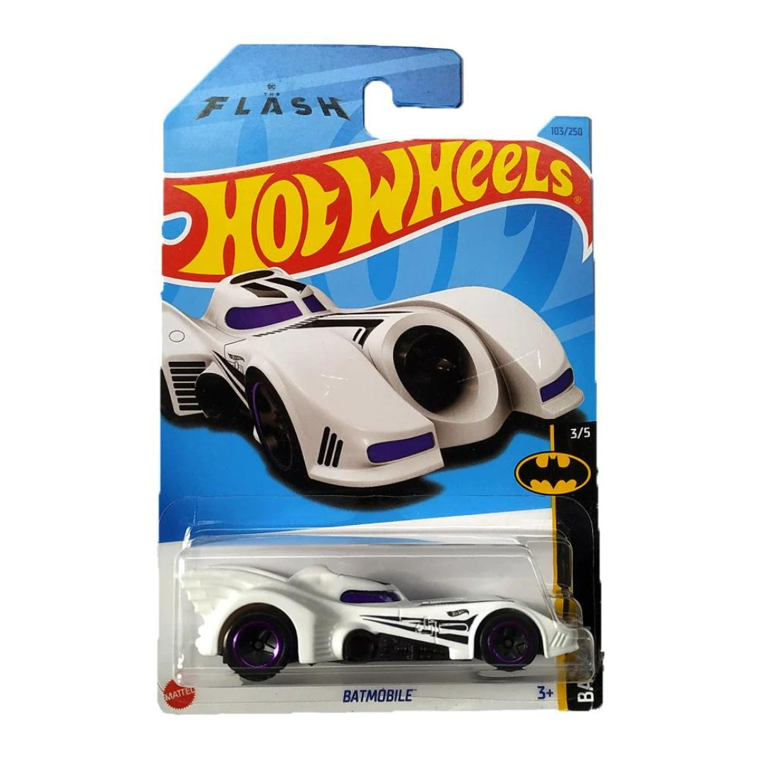 Batman White Batmobile (103/250) 1:64 Scale Die-Cast Car By Hot Wheels -Hot Wheels - India - www.superherotoystore.com