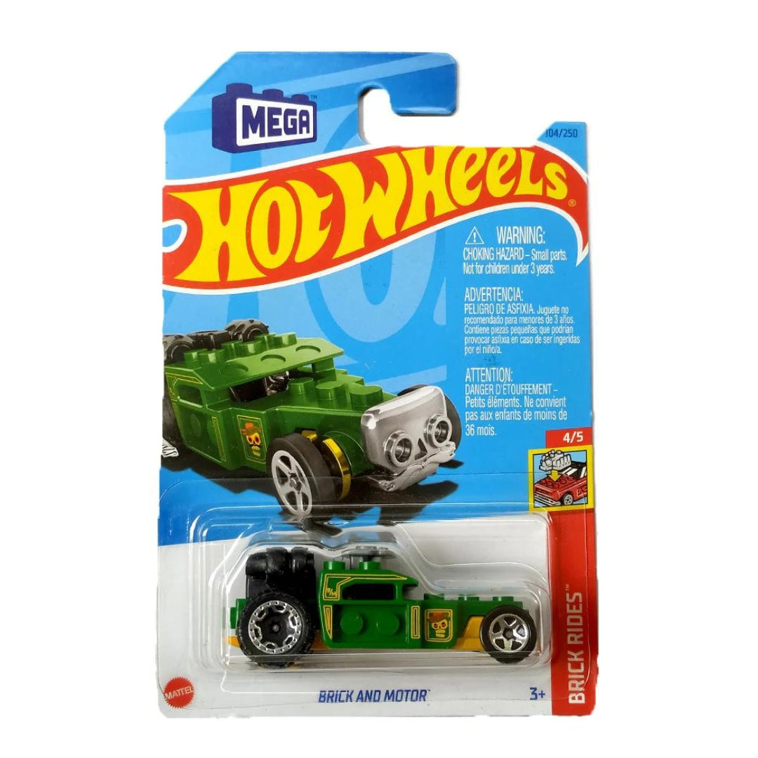 Brick Rides Green Brick And Motor (104/250) 1:64 Scale Die-Cast Car By Hot Wheels -Hot Wheels - India - www.superherotoystore.com