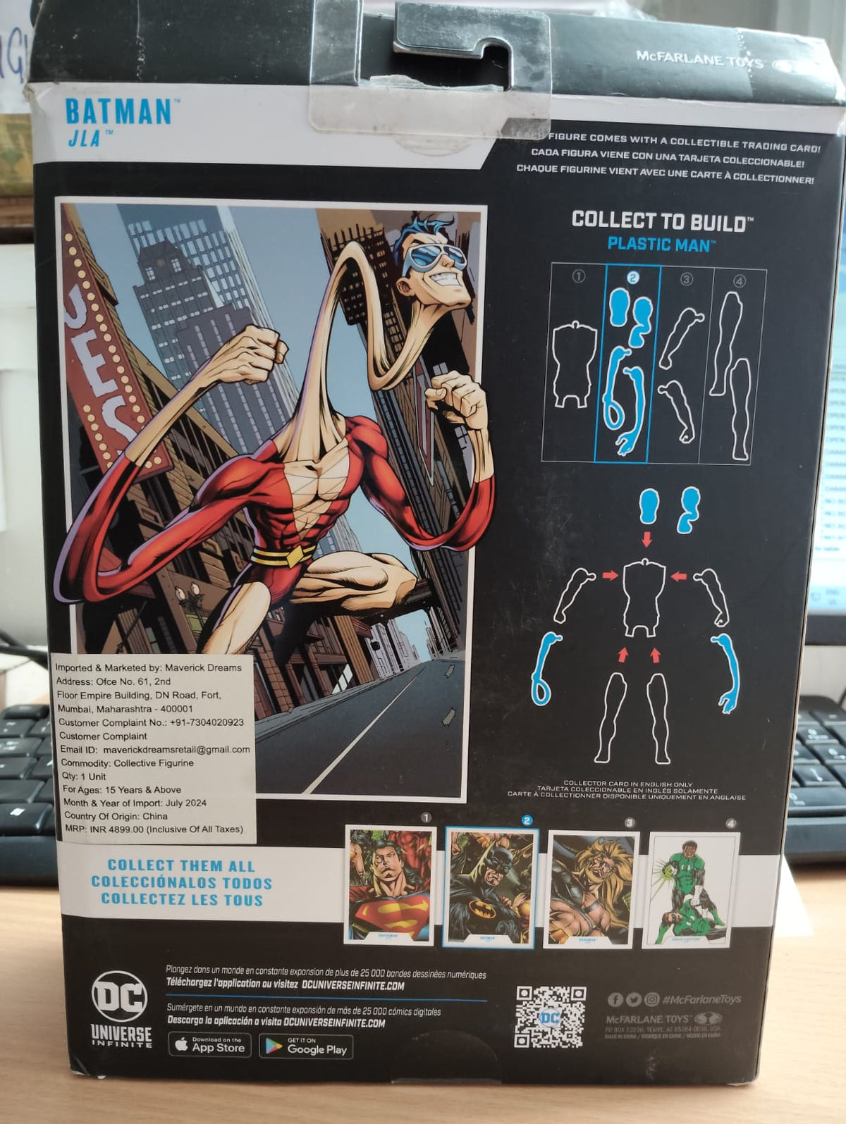 Dc Comics Build A Figures - Plastic Man - Batman Figure by Mcfarlane Toys (NO ACCESSORIES) -McFarlane Toys - India - www.superherotoystore.com