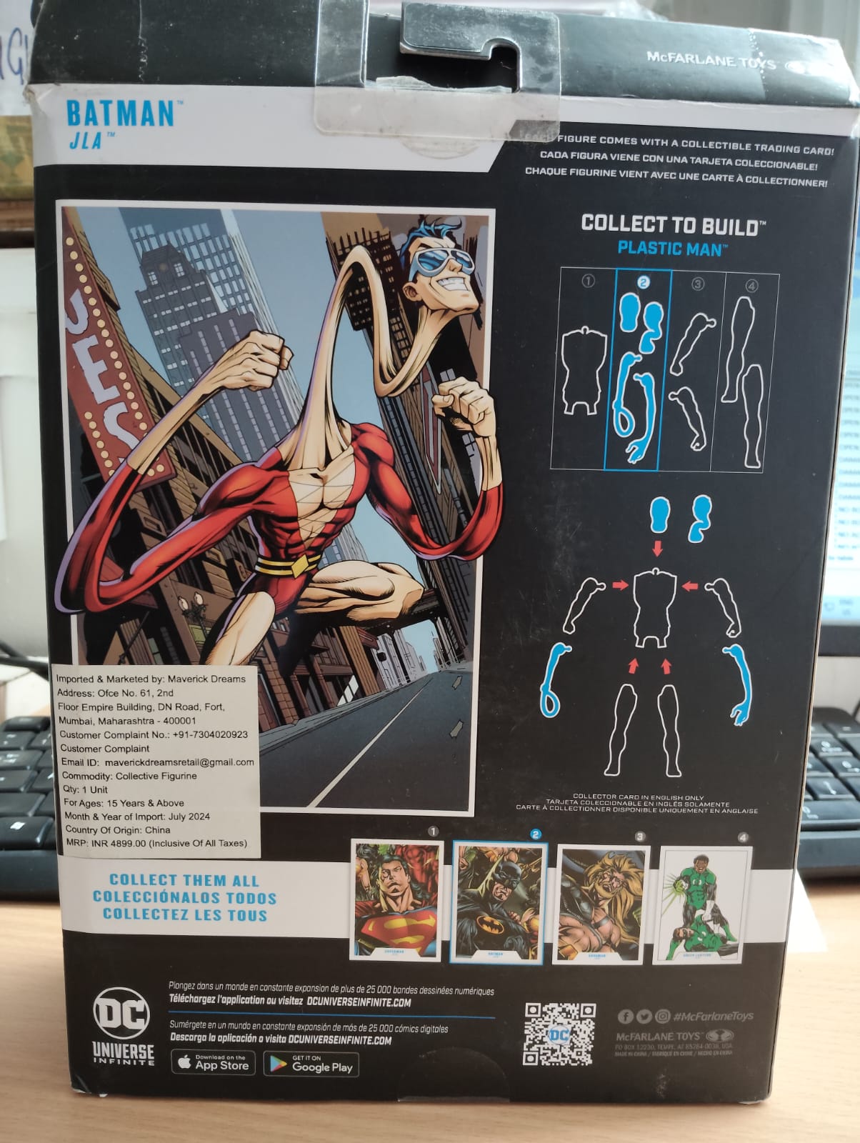 Dc Comics Build A Figures - Plastic Man - Batman Figure by Mcfarlane Toys (NO ACCESSORIES) -McFarlane Toys - India - www.superherotoystore.com