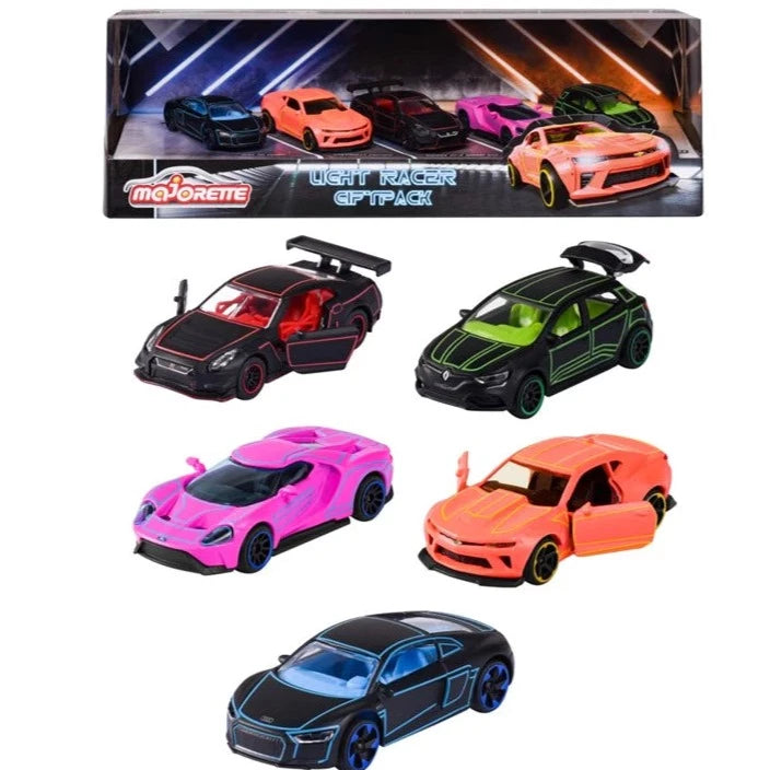 Light Racer 5 Pack 1:64 Scale Die-Cast Car by Majorette -Majorette - India - www.superherotoystore.com