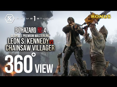 Resident Evil 4 Leon S. Kennedy Versus Chainsaw Villager Statue By Prime1 Studios -Prime 1 Studio - India - www.superherotoystore.com