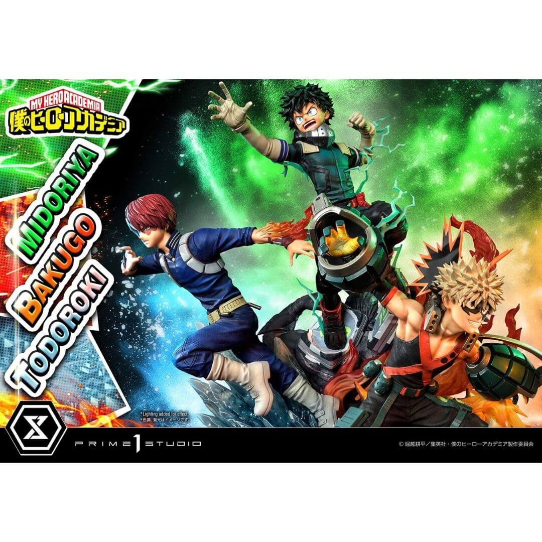 My Hero Academia Midoriya, Bakugo & Todoroki Deluxe Bonus Edition Figure by Prime 1 Studios -Prime 1 Studio - India - www.superherotoystore.com