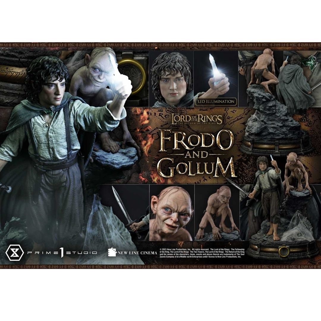 Lord Of The Rings Frodo & Gollum 1/4th Scale Statue by Prime 1 Studios -Prime 1 Studio - India - www.superherotoystore.com