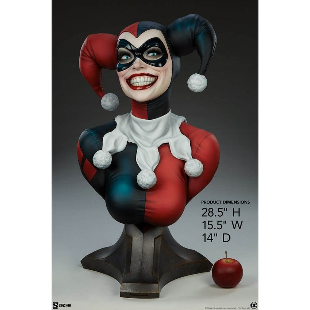 DC Comics Harley Quinn Life Size Bust by Sideshow Collectibles -Sideshow Collectibles - India - www.superherotoystore.com