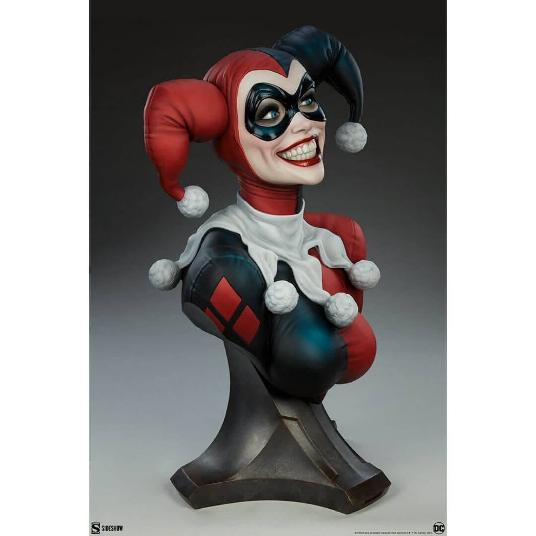 DC Comics Harley Quinn Life Size Bust by Sideshow Collectibles -Sideshow Collectibles - India - www.superherotoystore.com