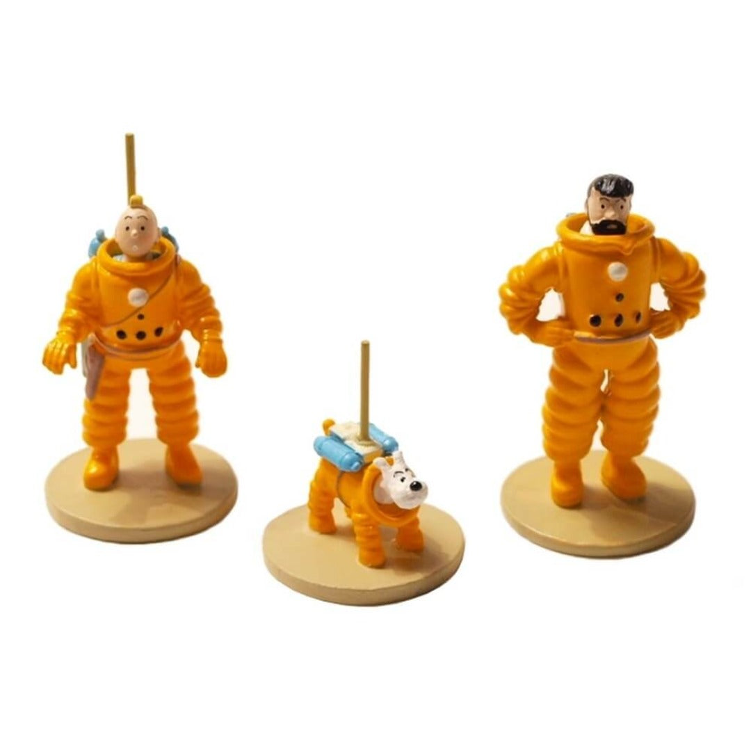 Adventures of Tintin - Tintin, Haddock and Snowy Cosmonaut Micro Figure Diorama by Moulinsart -Moulinsart - India - www.superherotoystore.com