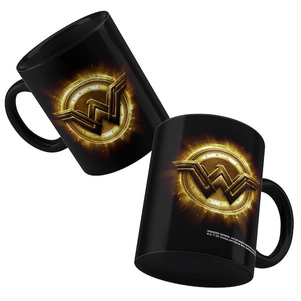 Wonder Woman Logo Black Mug by Happy Giftmart -Happy Giftmart - India - www.superherotoystore.com
