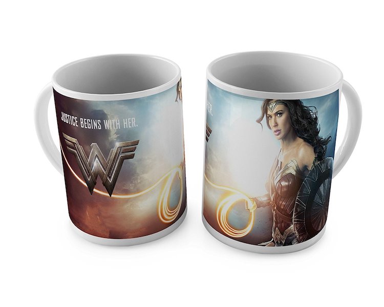 Wonder Woman Movie: Wonder Woman White Mug by Happy Giftmart -Happy Giftmart - India - www.superherotoystore.com