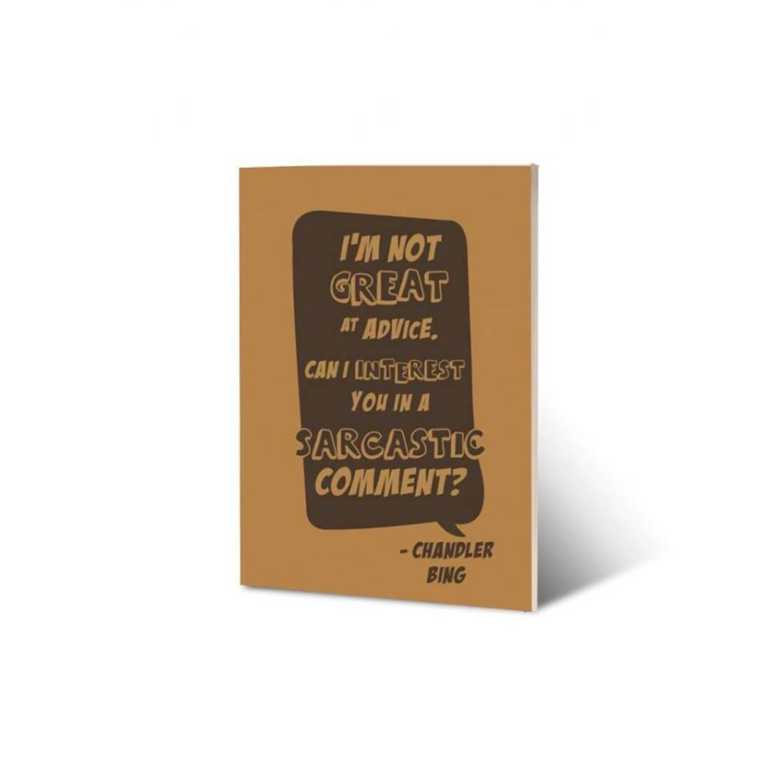 Chandler Bing Comment Notebook by EFG -EFG - India - www.superherotoystore.com