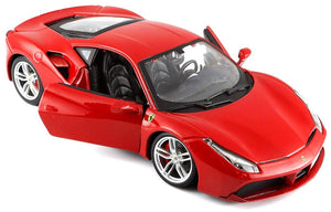 Ferrari Race & Play 1:24 Scale 488 Gtb (Red) Die-Cast Car By Bburago (damaged Box) -Superherotoystore.com - India - www.superherotoystore.com