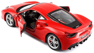 Ferrari Race & Play 1:24 Scale 488 Gtb (Red) Die-Cast Car By Bburago (damaged Box) -Superherotoystore.com - India - www.superherotoystore.com