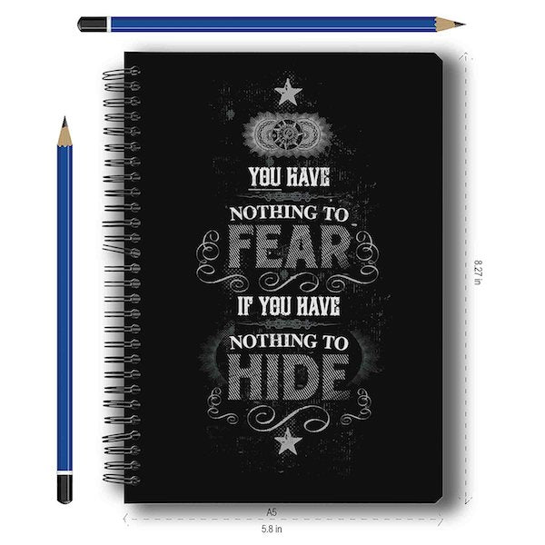 Harry Potter Nothing to Hide Notebook by MC Sidd Razz -MC Sidd Razz - India - www.superherotoystore.com