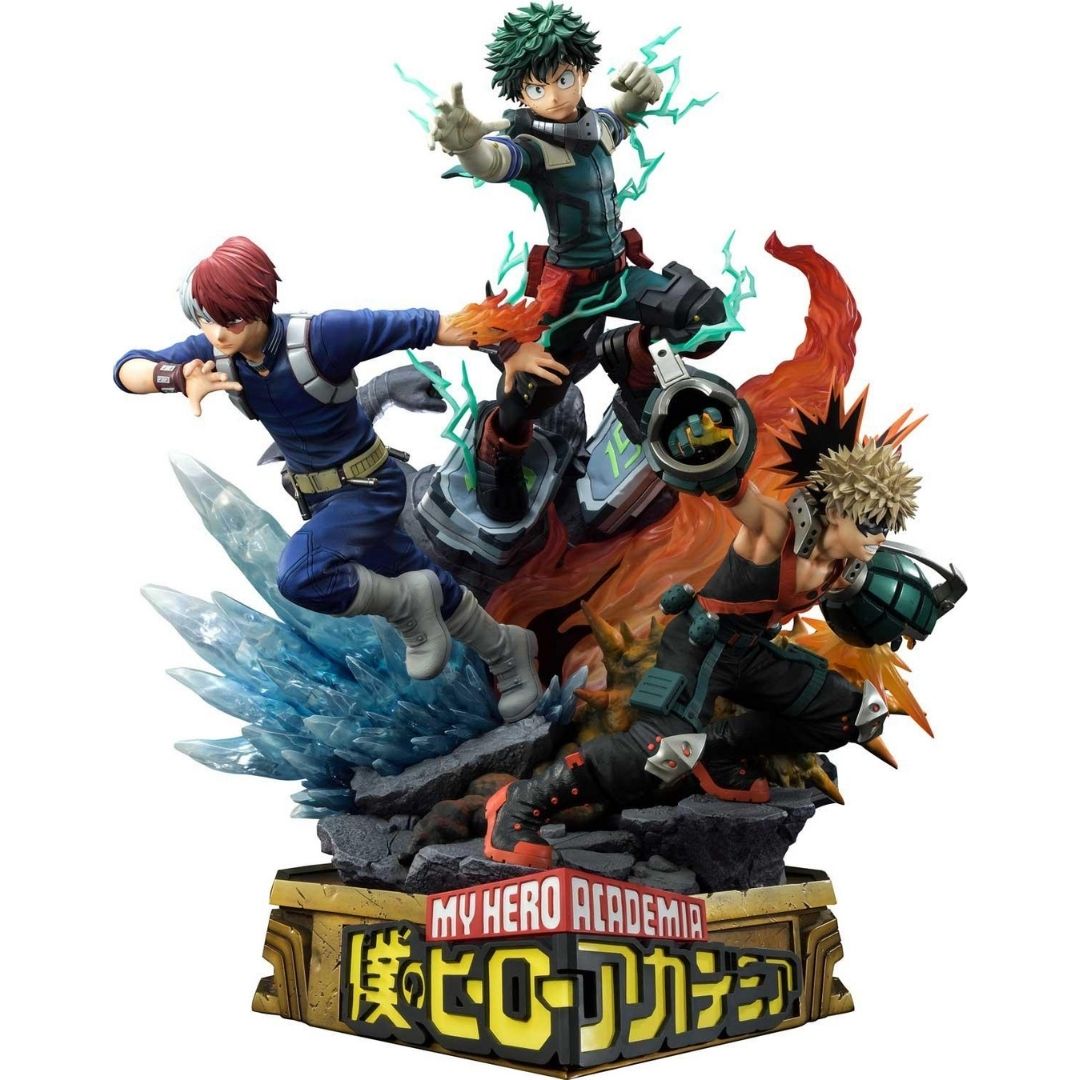 My Hero Academia Midoriya, Bakugo &amp; Todoroki Deluxe Bonus Edition Figure by Prime 1 Studios -Prime 1 Studio - India - www.superherotoystore.com