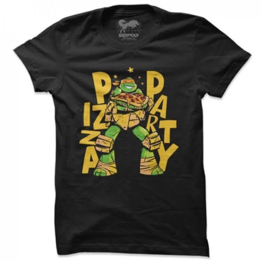 TMNT Official Pizza Party T-shirt -Redwolf - India - www.superherotoystore.com