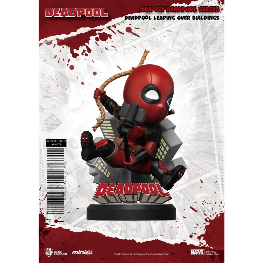 Deadpool Series Leaping Over Builings Deadpool Figure by Beast Kingdom -Beast Kingdom - India - www.superherotoystore.com