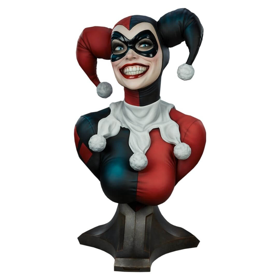 DC Comics Harley Quinn Life Size Bust by Sideshow Collectibles -Sideshow Collectibles - India - www.superherotoystore.com