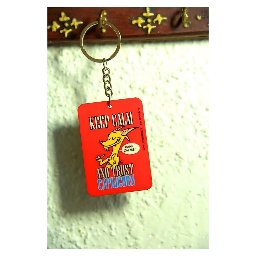 Keep Calm & Trust Capricon Keychain -Kini Studios - India - www.superherotoystore.com