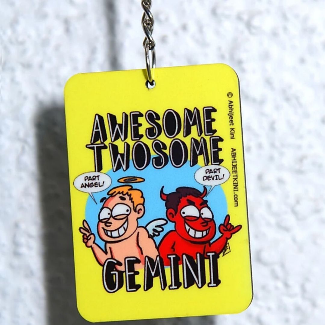 Awesome Twosome Gemini Keychain -Kini Studios - India - www.superherotoystore.com