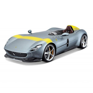 1:18 Scale Silver Yellow Ferrari Monza Sp1 Die-Cast Car By Bburago (Damaged Box) -Superherotoystore.com - India - www.superherotoystore.com