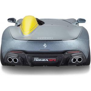 1:18 Scale Silver Yellow Ferrari Monza Sp1 Die-Cast Car By Bburago (Damaged Box) -Superherotoystore.com - India - www.superherotoystore.com