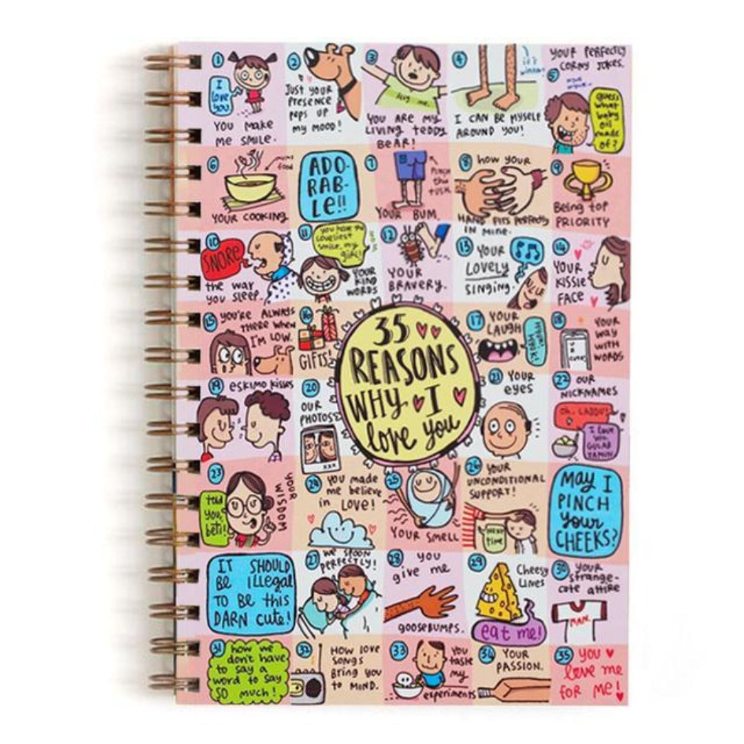 35 Reasons Why I Love You Notebook -Alicia D'Souza - India - www.superherotoystore.com