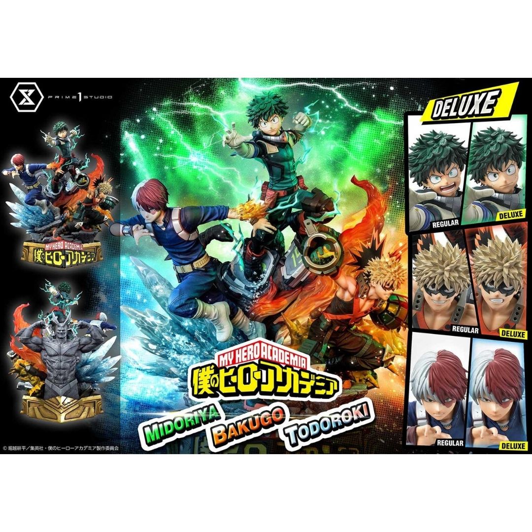 My Hero Academia Midoriya, Bakugo & Todoroki Deluxe Bonus Edition Figure by Prime 1 Studios -Prime 1 Studio - India - www.superherotoystore.com