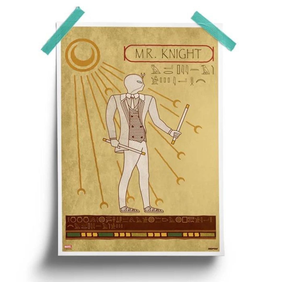 Ancient Mr. Knight - Marvel Official Moon Knight Poster -Redwolf - India - www.superherotoystore.com