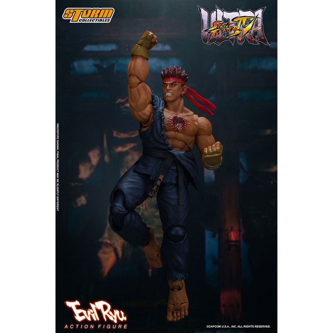 Ultimate Street Fighter IV Evil Ryu 1:12 Scale Figure by Storm Collectibles -Storm Collectibles - India - www.superherotoystore.com