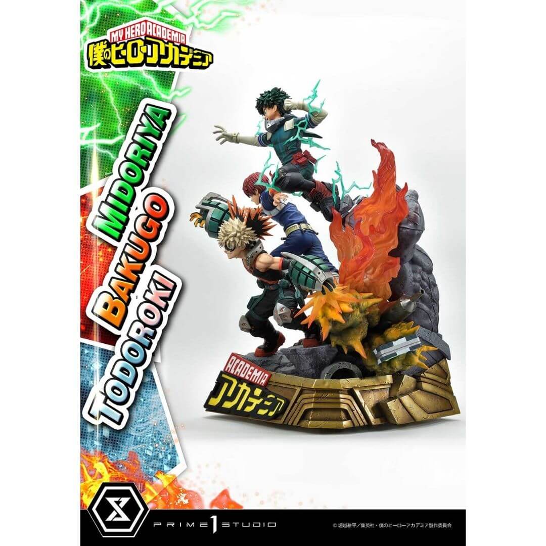 My Hero Academia Midoriya, Bakugo & Todoroki Standard Edition Figure by Prime 1 Studios -Prime 1 Studio - India - www.superherotoystore.com