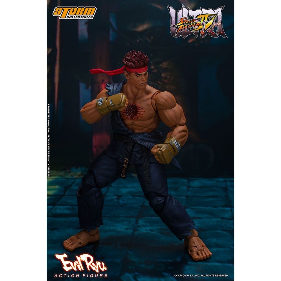 Ultimate Street Fighter IV Evil Ryu 1:12 Scale Figure by Storm Collectibles -Storm Collectibles - India - www.superherotoystore.com