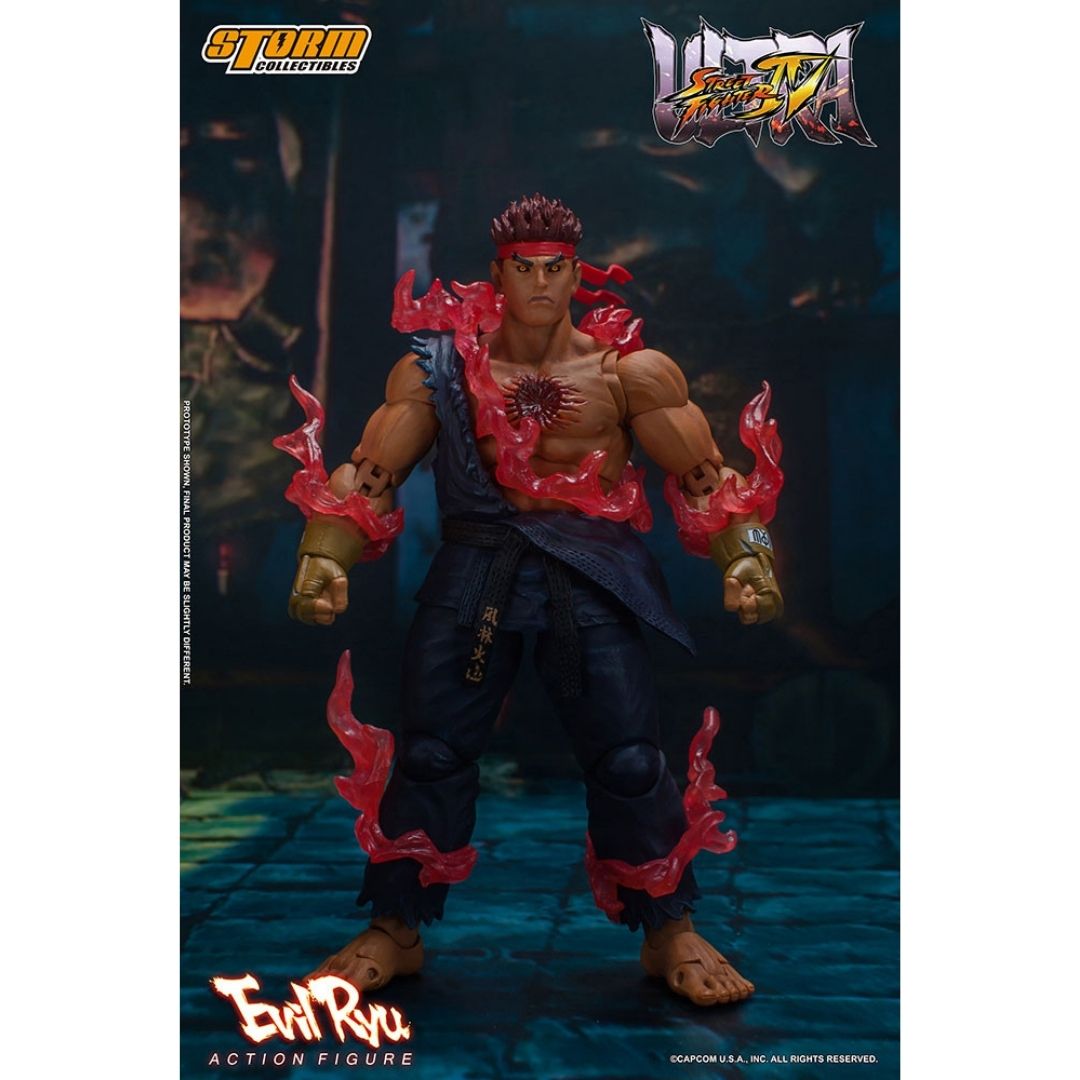 Ultimate Street Fighter IV Evil Ryu 1:12 Scale Figure by Storm Collectibles -Storm Collectibles - India - www.superherotoystore.com