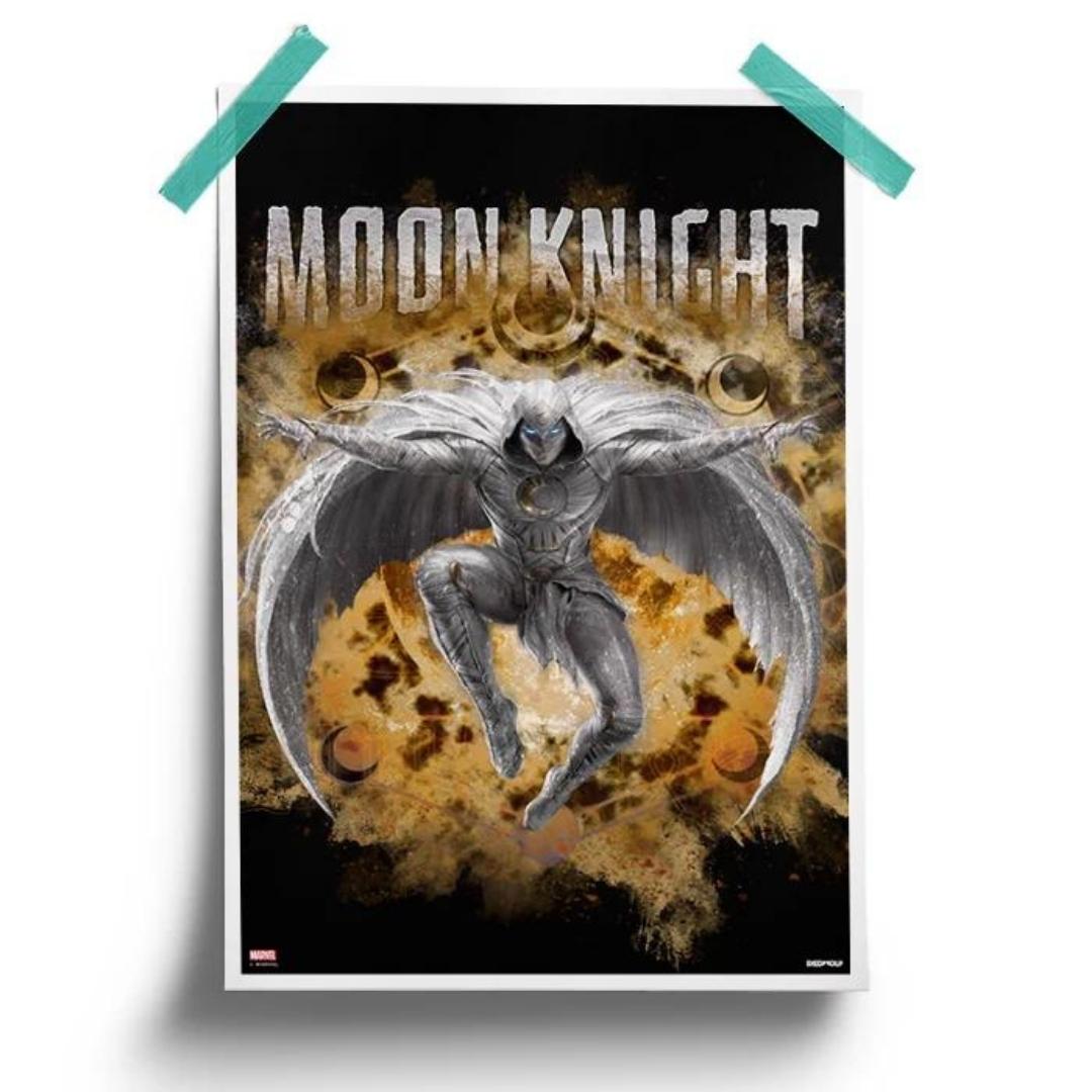 Knight In Action - Marvel Official Moon Knight Poster -Redwolf - India - www.superherotoystore.com