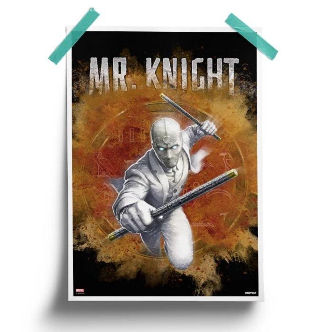 Mr. Knight - Marvel Official Moon Knight Poster -Redwolf - India - www.superherotoystore.com