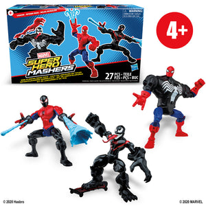 Marvel Comics Super Hero Mashers Web Slinging Mash Pack By Hasbro (One Character Missing) -Superherotoystore.com - India - www.superherotoystore.com